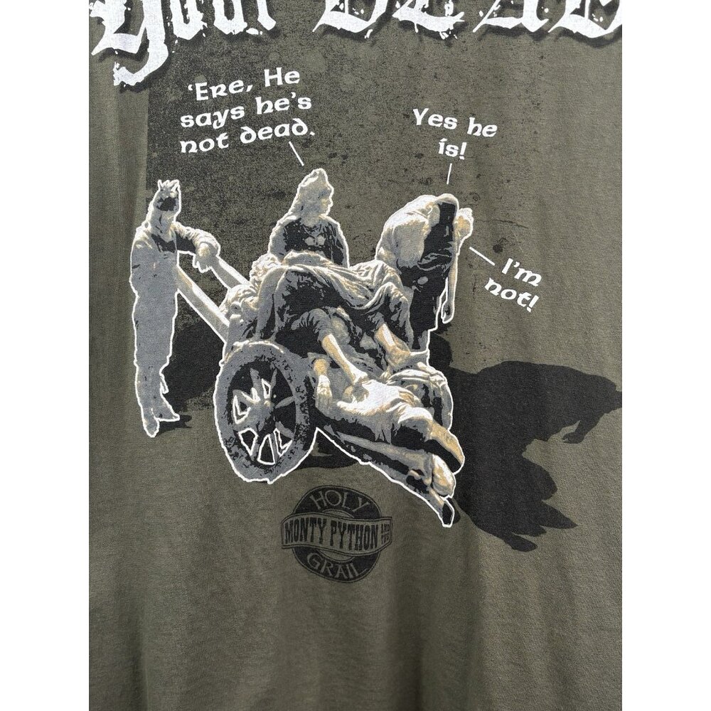 Liquid Blue Monty Python Holy Grail Bring Out Your Dead T-Shirt Men’s XL Green - Picture 3 of 13